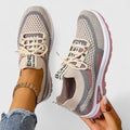 Koda | Women's Mesh Chunky Sole Lace-Up Trainers Colour Block