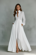 Anna - Elegant White Flowing Dress