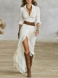 Karolína – Long Wrap Dress with Elegant Pleated Cuffs