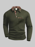 Richard - Men’s Long Sleeve Polo Shirt with Chest Pocket