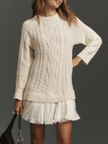 Ivory Mini Knitted Dress