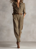 Valérie – tweed jumpsuit with functional details and classic style