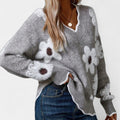 Thea - Elegant Floral Sweater with V-Neck