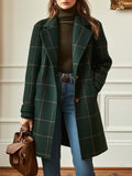 Florencia | Retro Check Tweed Coat - Vintage Style