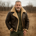 Fletcher | Sheepskin Leather Jacket with Signature